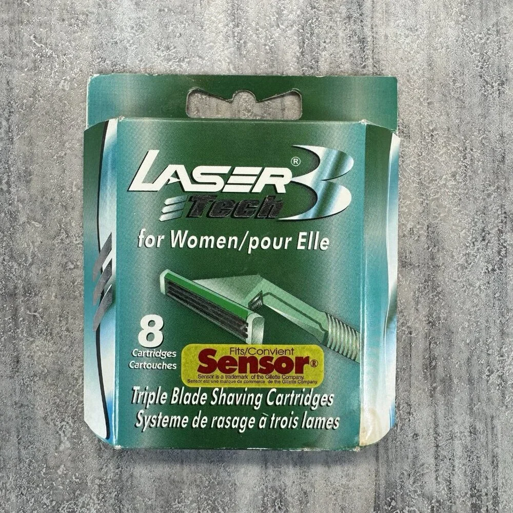 Laser Tech 3 Sensor Razor Blades, Works with Sensor Excel Razor 8 Cartridges New - Picture 1 of 2